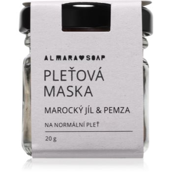 Almara Soap Face Moroccan Clay & Pumice masca pentur fata cu efect de peeling pentru piele normala - imagine 2